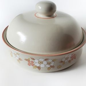 Vtg Vegetable Bowl, 9 Inch Round, Heathside Fleu De Bois, Chantilly Stoneware